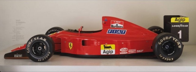 John Barnard, Ferrari S.p.A. Maranello, Italy Formula 1 Racing Car (641/2). 1990. Honeycomb composite with carbon fibers, Kevlar and other materials, 40 1/2" x 7' x 14' 6 1/2" (102.9 x 213.4 x 448.3 cm). Donor: Ferrari North America.