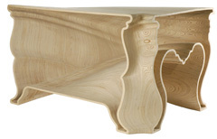 Demakersvan (est. 2004), Jeroen Johan Verhoeven. <i>Cinderella Table</i>. 2004. Birch, 31 1/2 x 52 x 40" (80 x 132.1 x 101.6 cm). Gift of Marie-Josée Kravis in honor of Patricia Phelps de Cisneros
