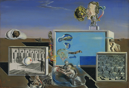Salvador Dal&iacute;. <i>Illumined Pleasures</i>. 1929. Oil and collage on composition board, 9 3/8 x 13 3/4" (23.8 x 34.7 cm). The Museum of Modern Art. The Sidney and Harriet Janis Collection. &copy; 2008 Salvador Dal&iacute;, Gala-Salvador Dal&iacute; Foundation/Artists Rights Society (ARS), New York