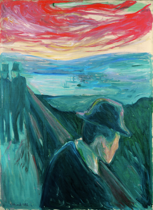 Edvard Munch. <i>Despair.</i> 1892. Oil on canvas, 36 1/4 x 26 1/2" (92 x 67 cm). Thielska Galleriet, Stockholm. &copy; 2006 The Munch Museum/The Munch&ndash;Ellingsen Group/Artists Rights Society (ARS), New York