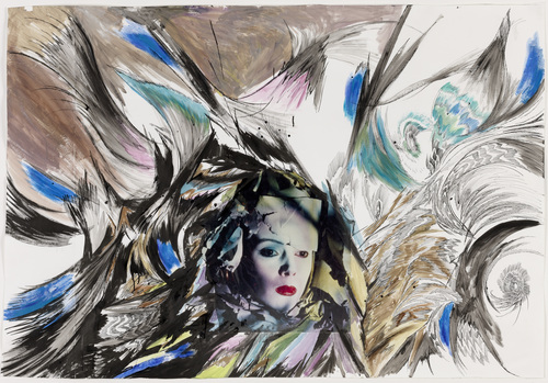 Amelie von Wulffen. German, born 1966. <i>Untitled</i>. 2003. Cut-and-pasted chromogenic color print, synthetic polymer paint, and ink on paper, 47 x 68 1/2" (119.4 x 174 cm). The Museum of Modern Art. The Judith Rothschild Foundation Contemporary Drawings Collection Gift. © 2009 Amelie von Wulffen