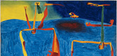 Joan Mir&oacute;. <i>The Two Philosophers.</i> 1936. Oil on copper, 14 x 19 5/8" (35.6 x 49.8 cm). The Art Institute of Chicago. Gift of Mary and Leigh Block. Photo: The Art Institute of Chicago. &copy; 2008 Successi&oacute; Mir&oacute;/Artists Rights Society (ARS), New York/ADAGP, Paris