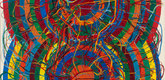 Atsuko Tanaka. Untitled. 1964. Synthetic polymer paint on canvas, 10' 11 1/4" x 7' 4 3/4"