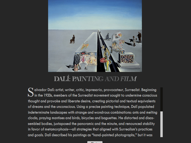 Interactives: Screenshot from <i>Dalí: Painting and Film</i>, 2008