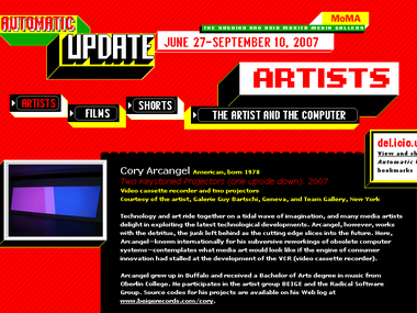 Interactives: Screenshot from <i>Automatic Update</i>, 2007