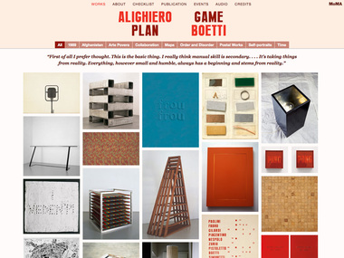 Boetti website screenshot