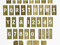 C. H. Hanson Company. Stencil Set: Marking, Lockedge, Adjustable, Brass, 1-inch size. c. 1945