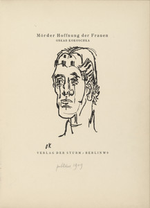 Title page (folio 2) from Mörder, Hoffnung der Frauen (Murderer, Hope of Women)