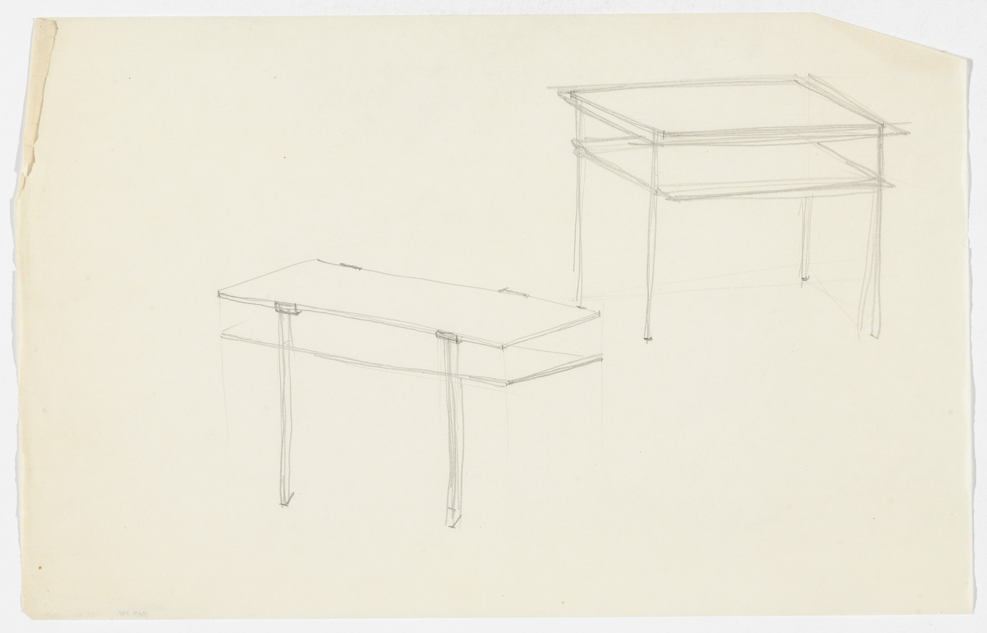 Ludwig Mies Van Der Rohe Table Perspective Sketches 1926 46 Moma