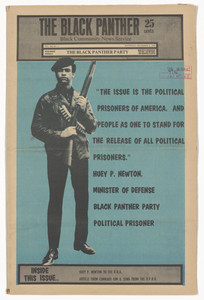 The Black Panther Newspaper, vol. 4, no.1 (The issue is the political prisoners of America)