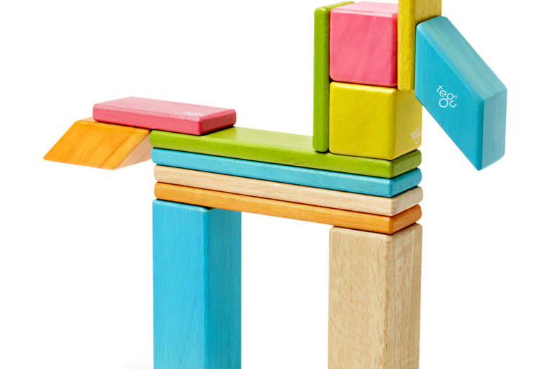 Magnetic wooden cheap building blocks