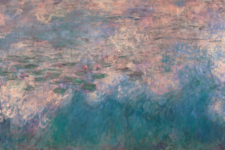 Claude Monet. Water Lilies (detail). 1914–26. Oil on canvas, three panels, Each 6&#39; 6 3/4&#34; x 13&#39; 11 1/4&#34; (200 x 424.8 cm), overall 6&#39; 6 3/4&#34; x 41&#39; 10 3/8&#34; (200 x 1276 cm). Mrs. Simon Guggenheim Fund