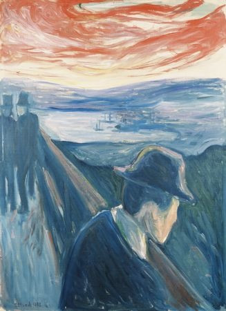 Despair (1892) by Edvard Munch 16x20 Framed Poster store