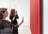 Art as Physical Experience: Barnett Newman’s Vir Heroicus Sublimis, The Museum of Modern Art, Friday, February 21, 2020. Photo: Beatriz Meseguer/onwhitewall.com. © 2020 The Museum of Modern Art, New York