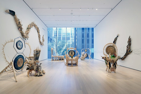 Installation view of the gallery Guadalupe Maravilla: Luz y fuerza, The Museum of Modern Art, New York, October 30, 2021–October 30, 2022. Photo: David Almeida. Digital Image ©️ 2021 The Museum of Modern Art, New York