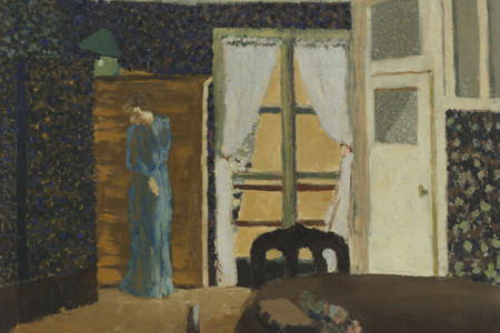 Édouard Vuillard. The Window. 1894. Oil on canvas, 14 7/8 x 17 7/8&#34; (37.9 x 45.5 cm). The William S. Paley Collection. © 2022 Artists Rights Society (ARS), New York / ADAGP, Paris