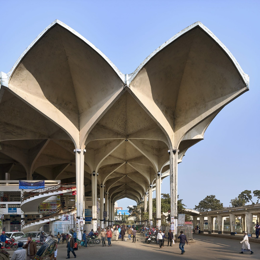 Daniel Dunham and Robert Boughey, Louis Berger and Consulting Engineers (est. 1953). Kamalapur Railway Station, Dhaka, East Pakistan (Bangladesh). 1968