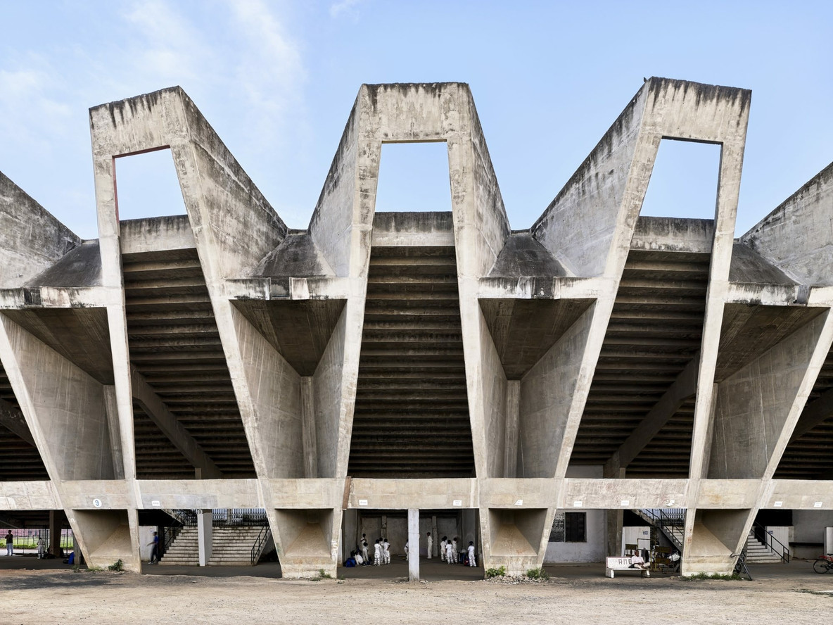 Charles Correa. Sardar Vallabhbhai Patel Municipal Stadium, Ahmedabad, India. 1959–66