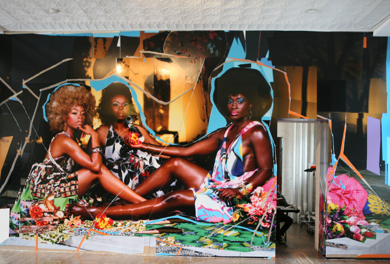 On-site 3: Mickalene Thomas. Installation view, MoMA PS1, February 26–May 10, 2010. Photo: Brett Messenger