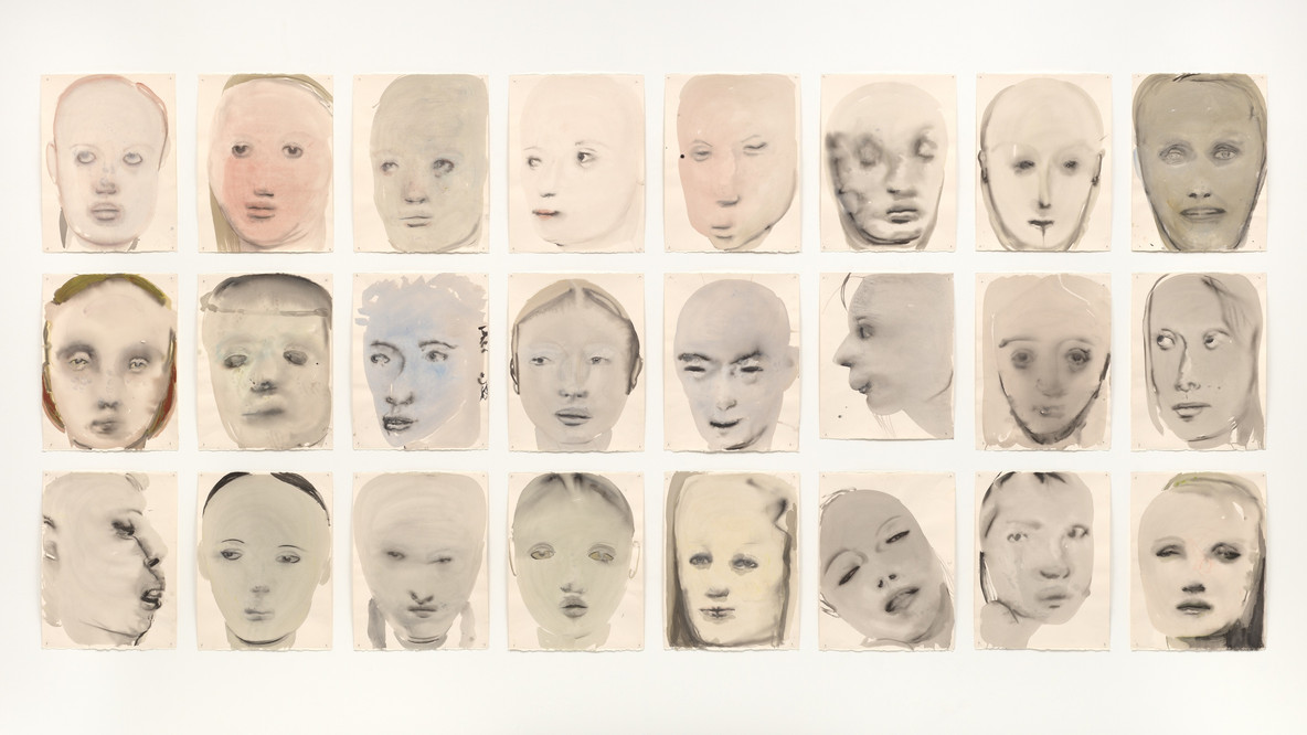 Marlene Dumas. Chlorosis (Love sick). 1994. Ink, gouache, and acrylic on 24 sheets of paper, each: 26 × 19 1/2&#34; (66.2 × 49.5 cm). The Herbert and Nannette Rothschild Memorial Fund in memory of Judith Rothschild. © 2022 Marlene Dumas