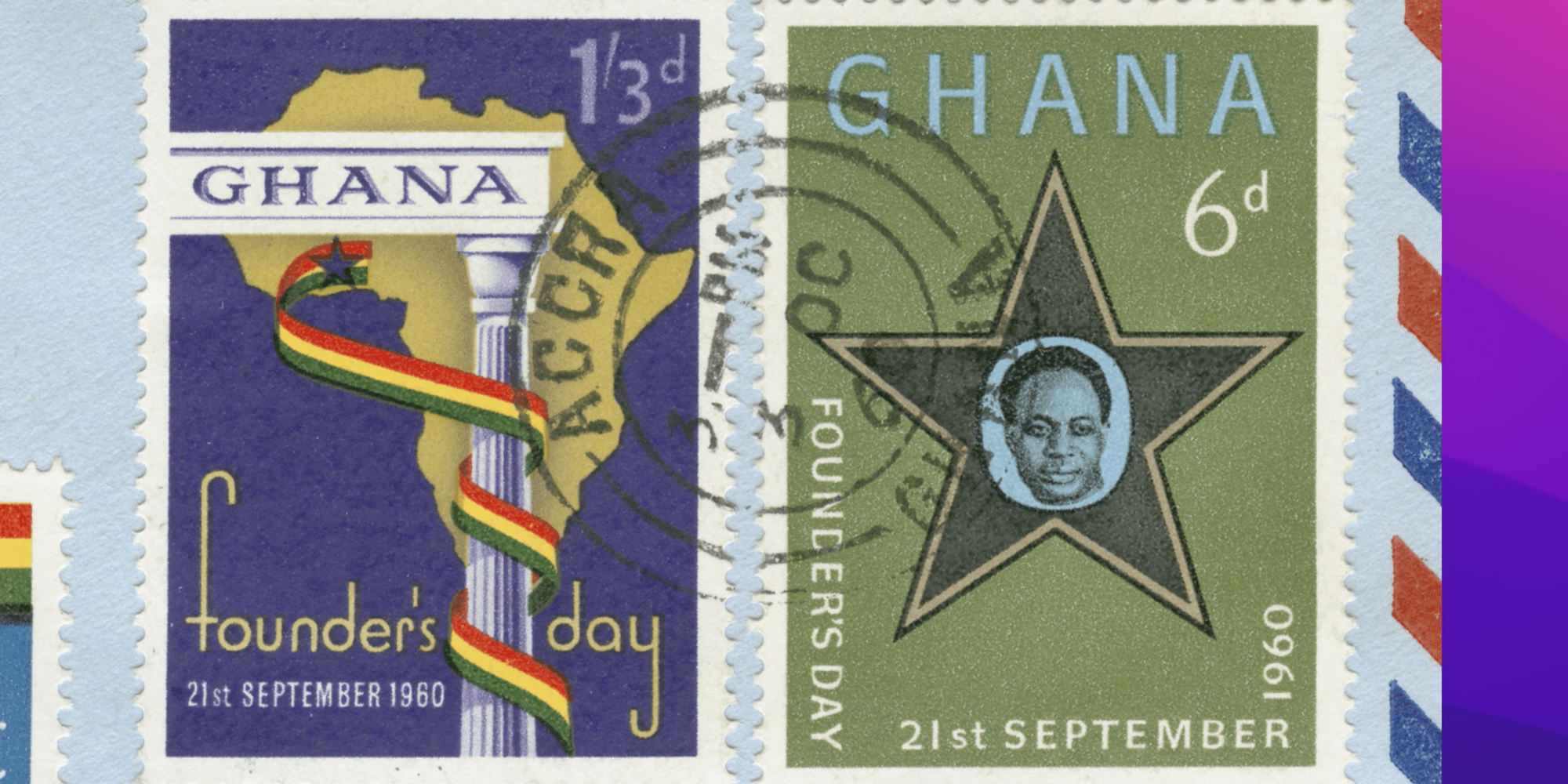 Image of Postage stamps from series commemorating International Exposition  dedicated to Art