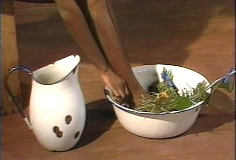 Maria Magdalena Campos-Pons. Baño Sagrado (Rite of Initiation, Sacred Bath). 1991. Single-channel video, 32 min. Video by Campos-Pons with sound by Neil Leonard