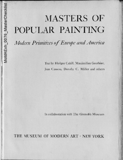 Masters of Popular Painting: Modern Primitives of Europe and America | MoMA