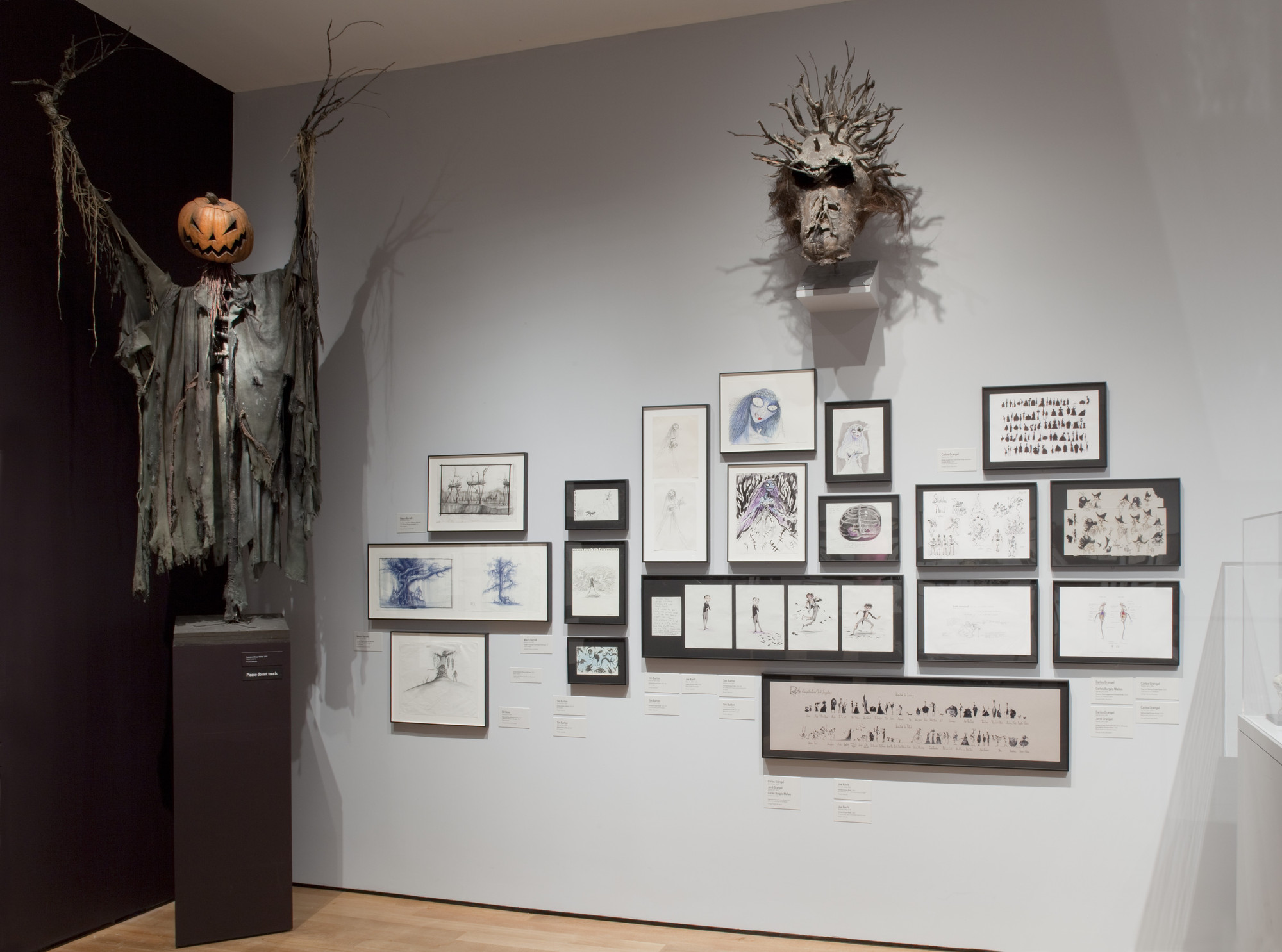 Installation view of the exhibition "Tim Burton" MoMA