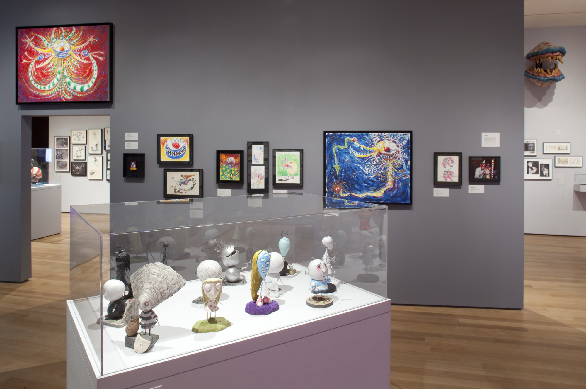 Installation view of the exhibition "Tim Burton" MoMA