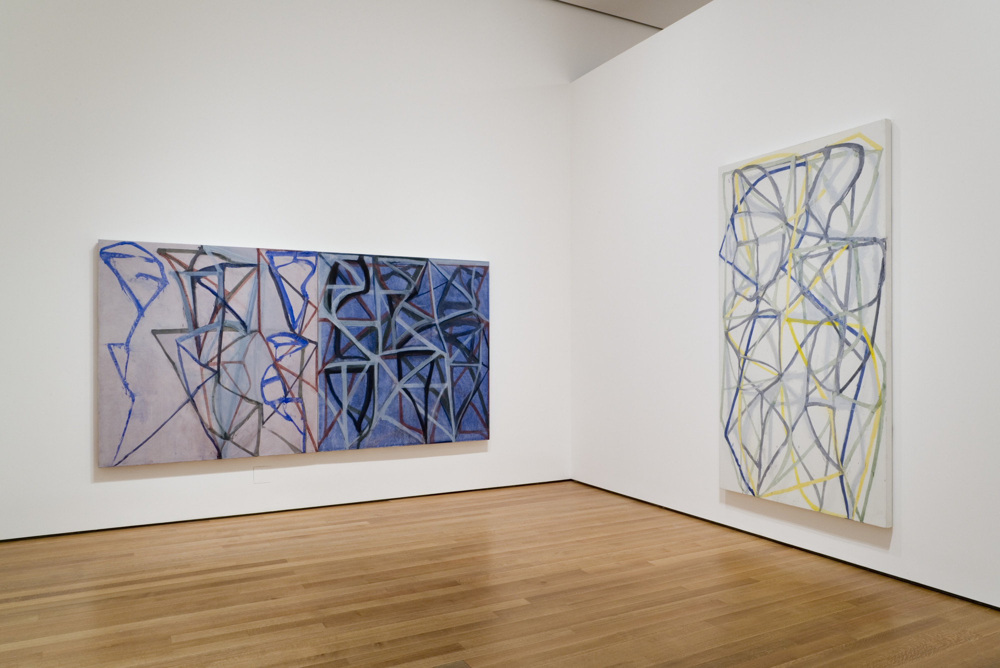 Installation view of the exhibition "Brice Marden A Retrospective of