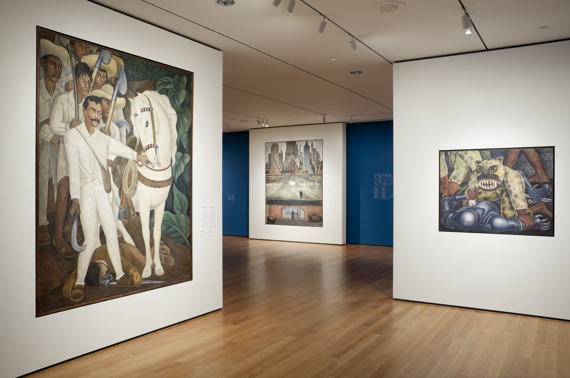 Installation view of the exhibition "Diego Rivera Murals for The