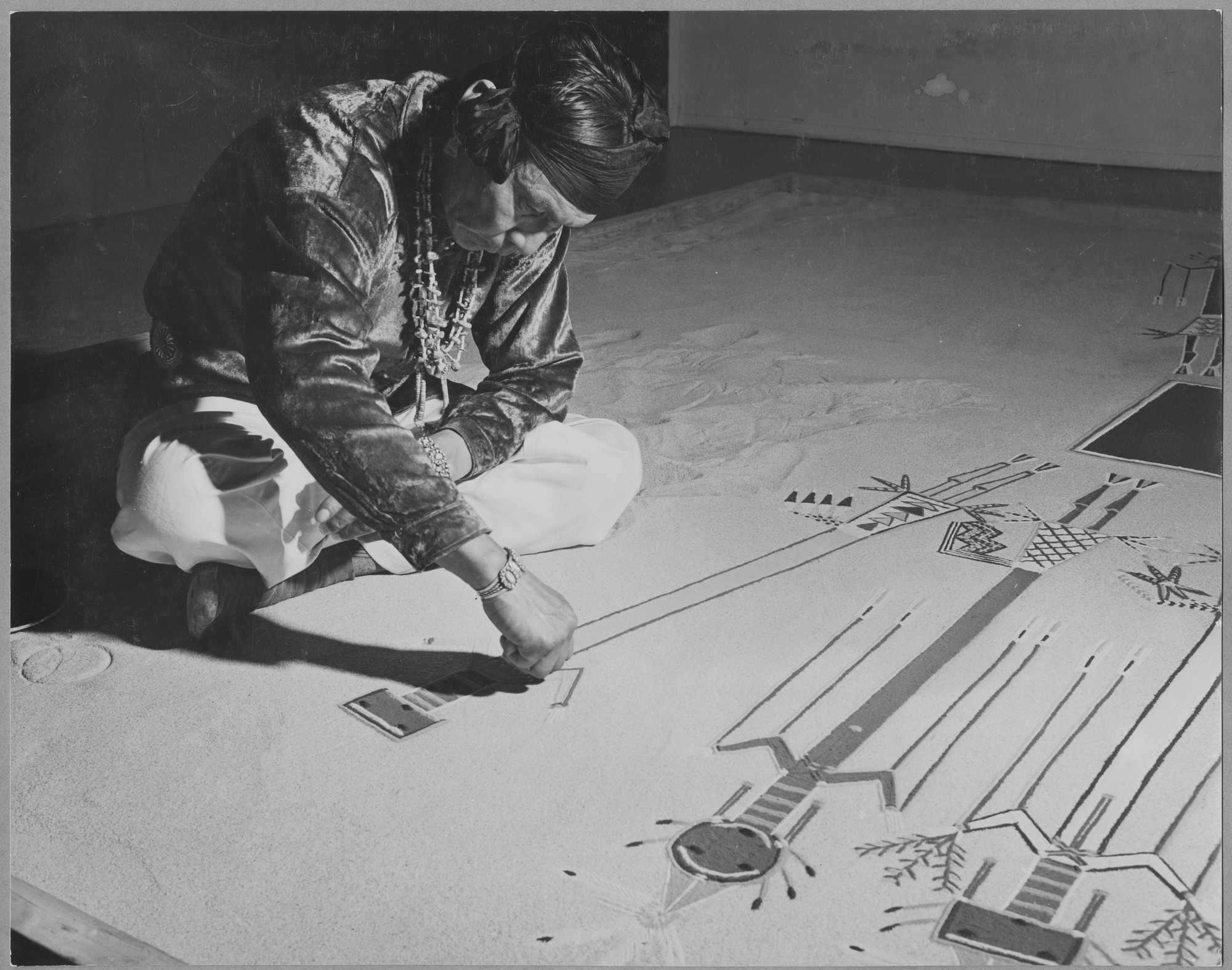 Navajo Indian sand painting March 26 1941 at the exhibition