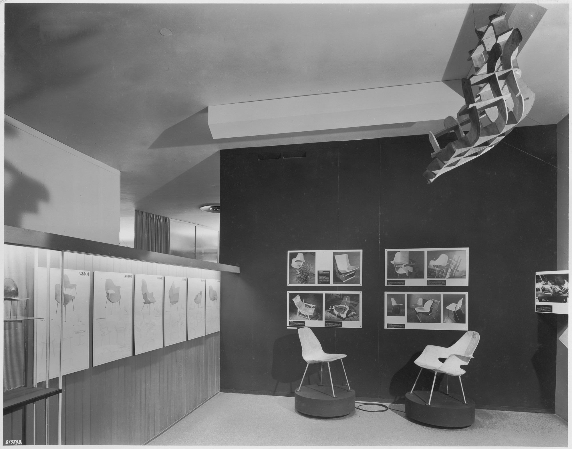 Installation view of the exhibition "Organic Design in Home Furnishings."  MoMA