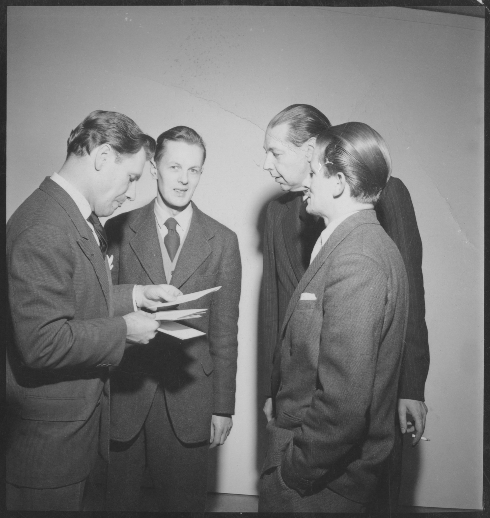 Left to right: Nelson A. Rockefeller, Clive Latimer, Rene d'Harnoncourt ...