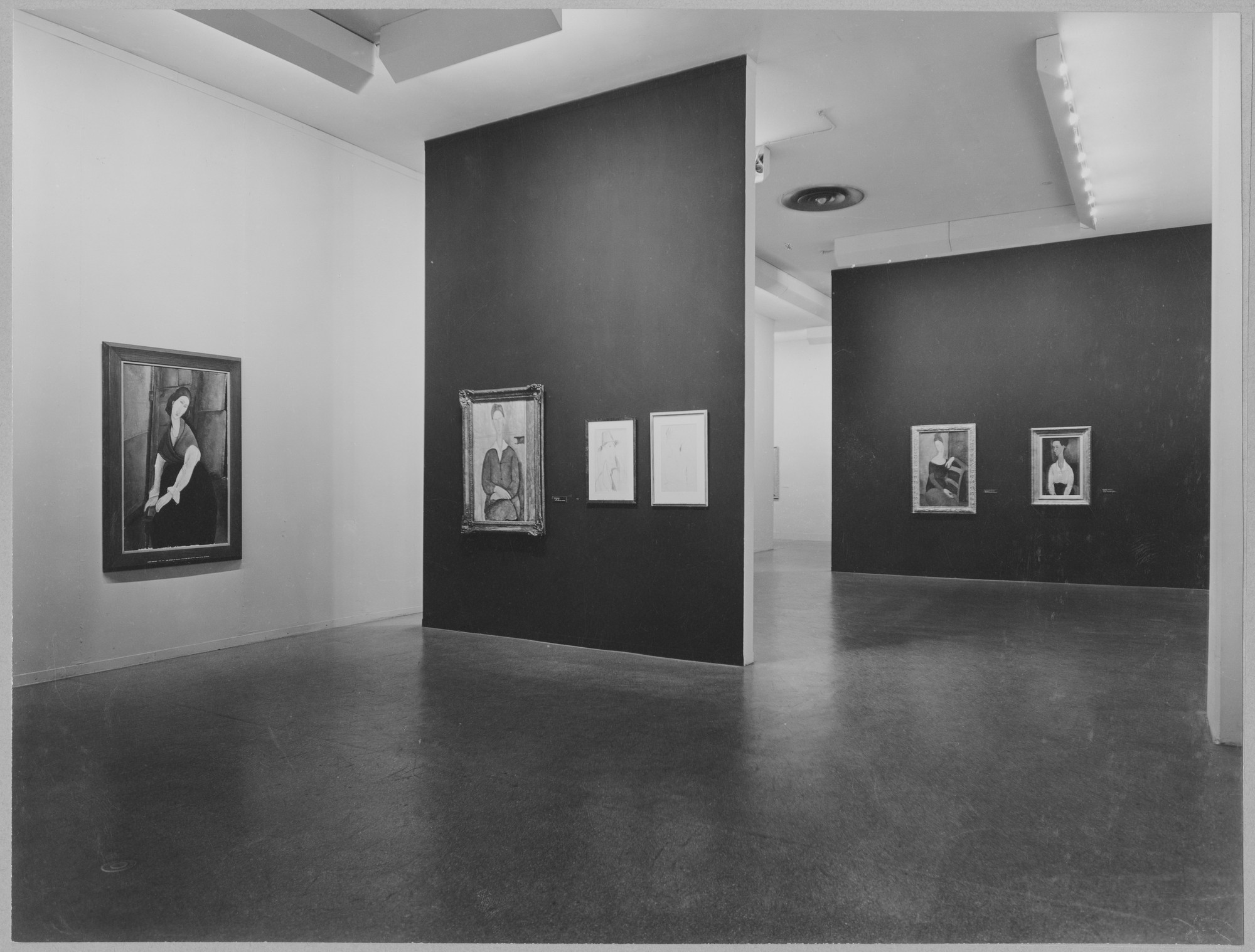 Installation view of the exhibition "Modigliani." MoMA