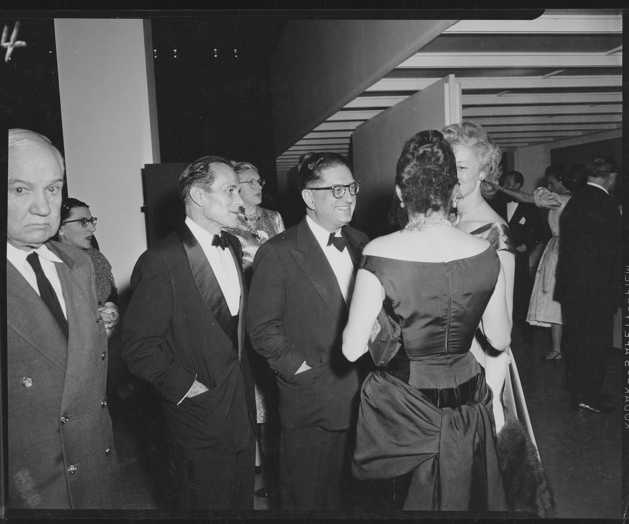 Monroe wheeler (second man from left) and unidentified guests at the ...