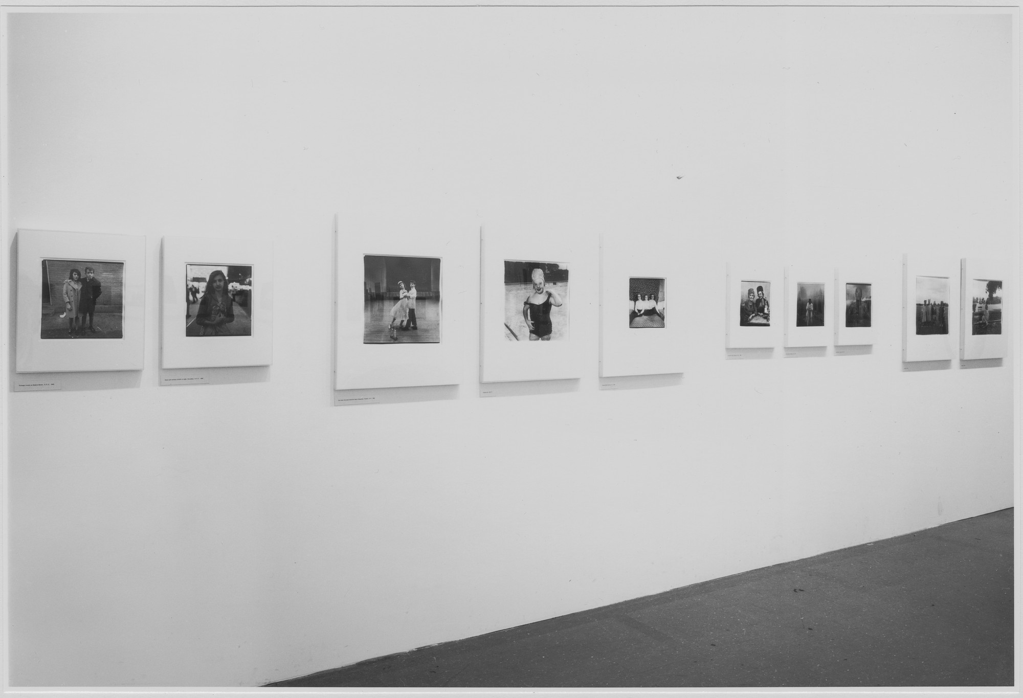 Installation view of the exhibition "Diane Arbus." MoMA