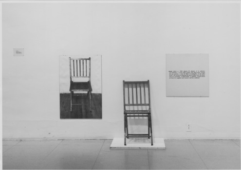 Joseph Kosuth One And Three Chairs 1965 Moma