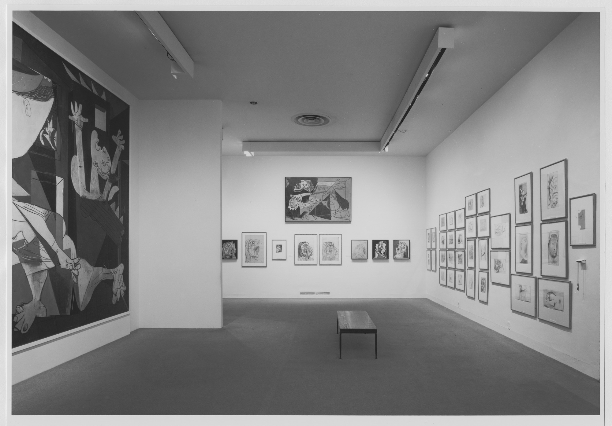 Installation view of the exhibition "Pablo Picasso A Retrospective" MoMA