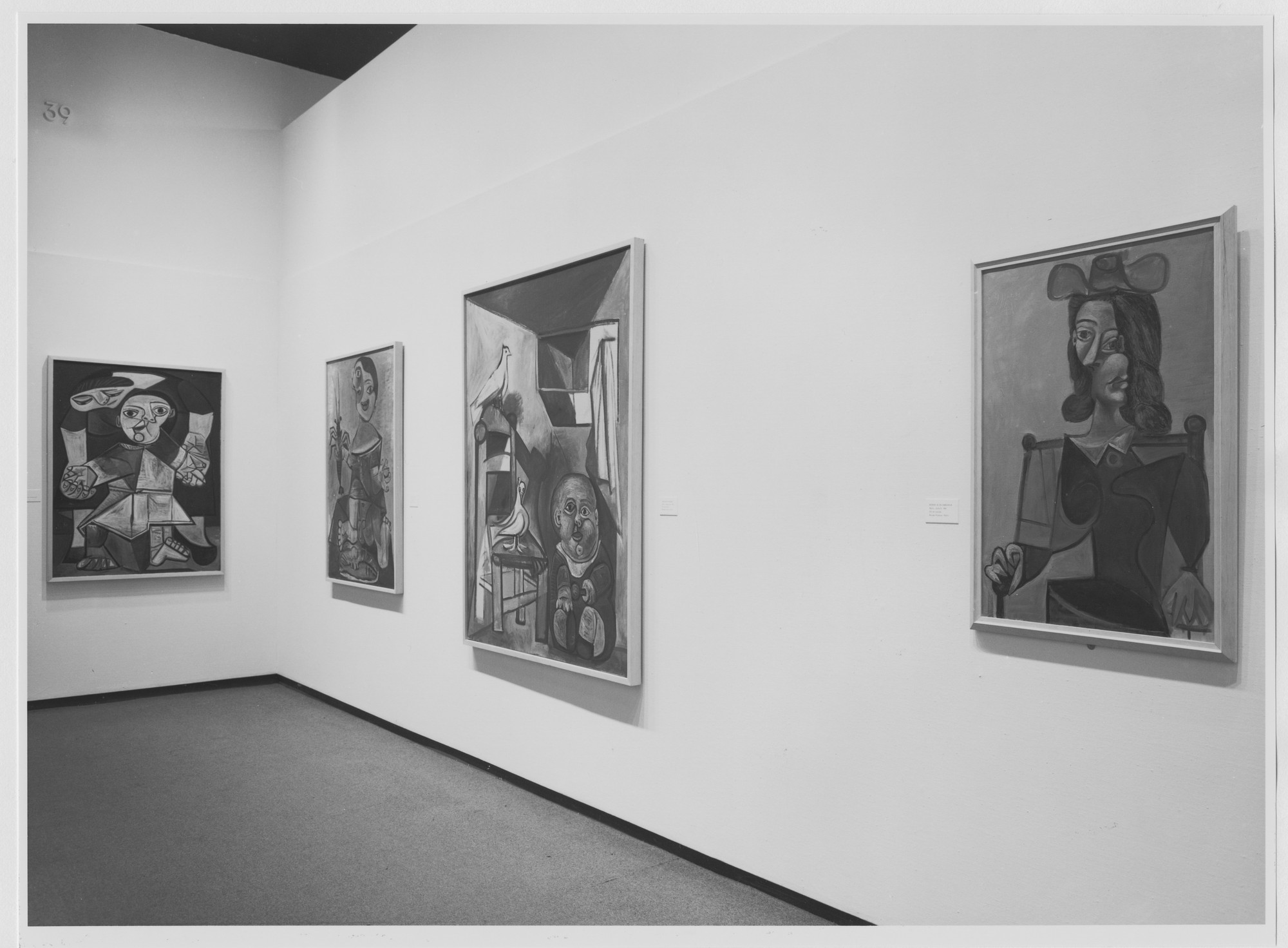 Installation view of the exhibition "Pablo Picasso A Retrospective" MoMA