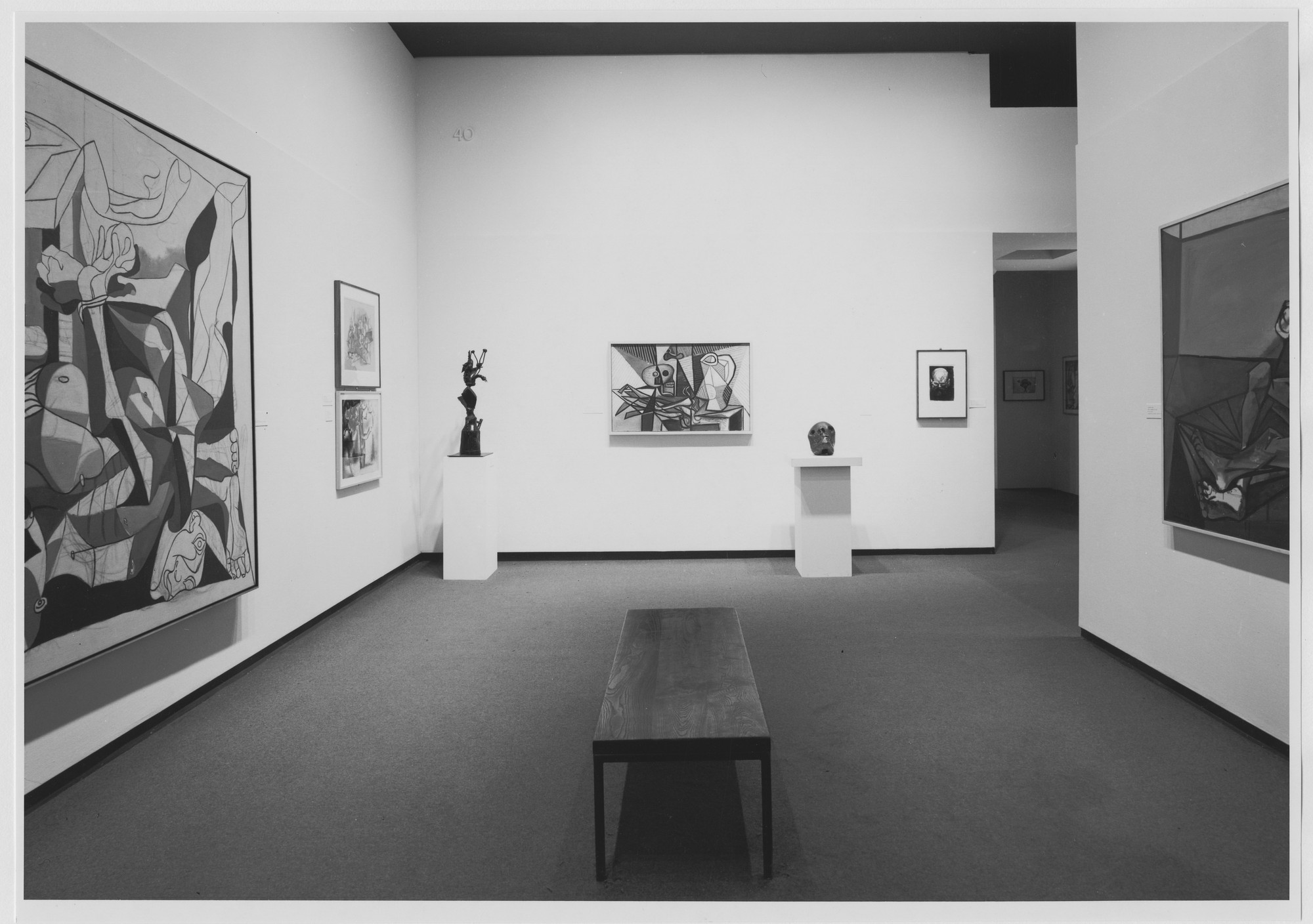 Installation view of the exhibition "Pablo Picasso A Retrospective" MoMA