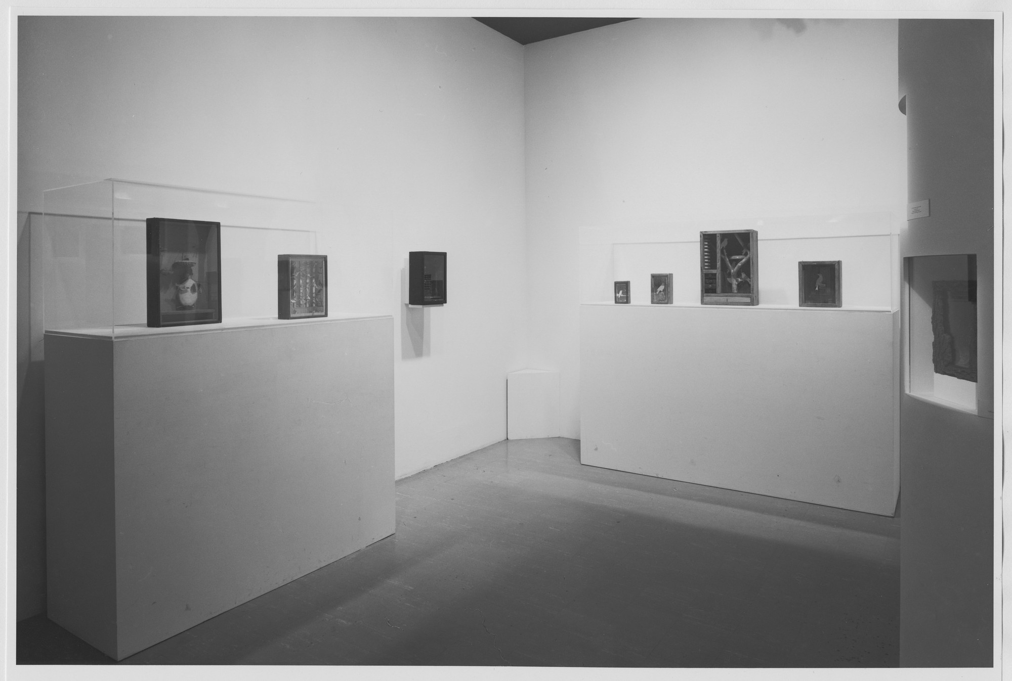 Installation view of the exhibition "Joseph Cornell" MoMA