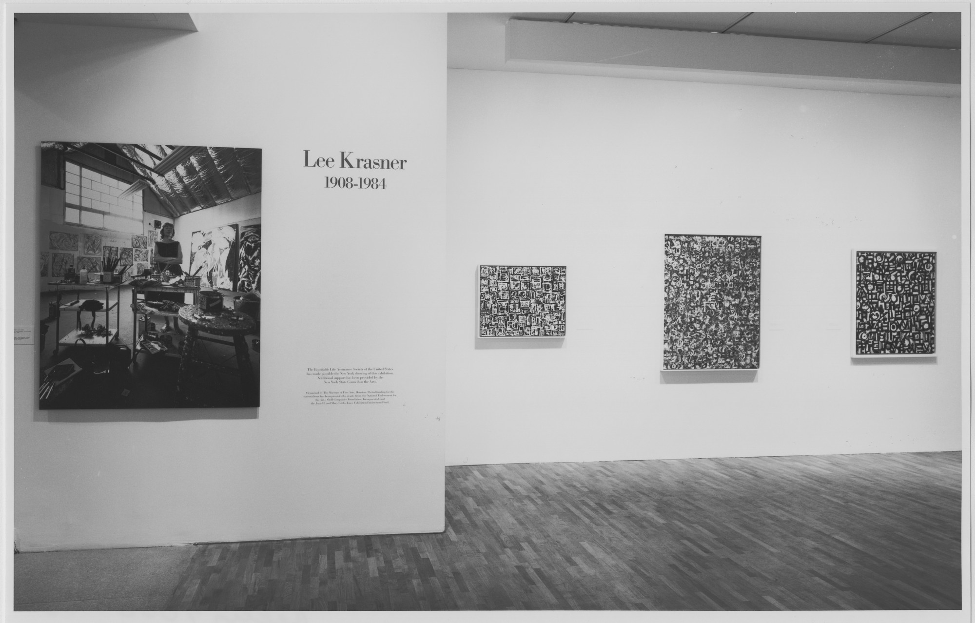 Installation view of the exhibition, "Lee Krasner A