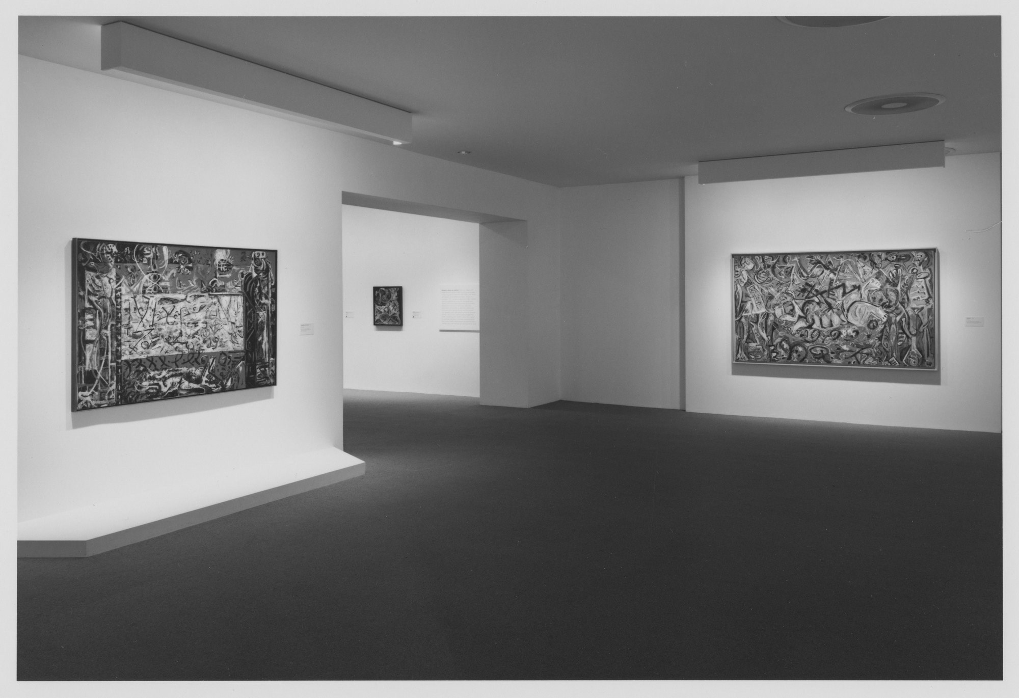 Installation view of the exhibition, "Jackson Pollock " MoMA