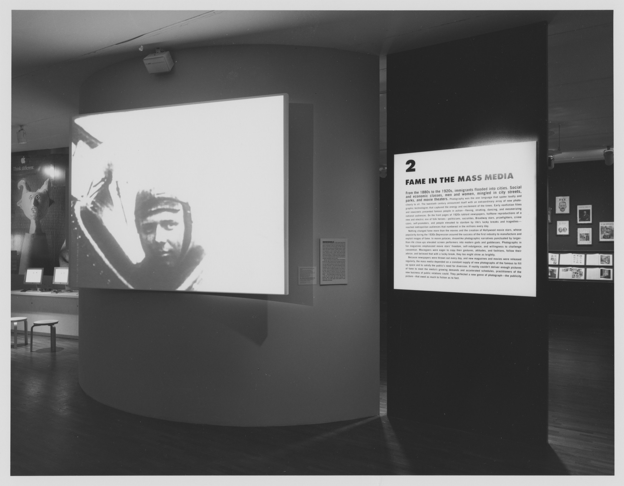 Installation view of the exhibition "Fame After Photography" MoMA