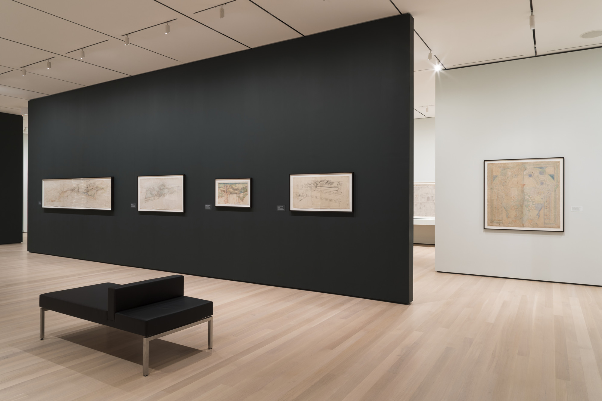 Installation View Of The Exhibition Frank Lloyd Wright At 150 Unpacking The Archive Moma 2807