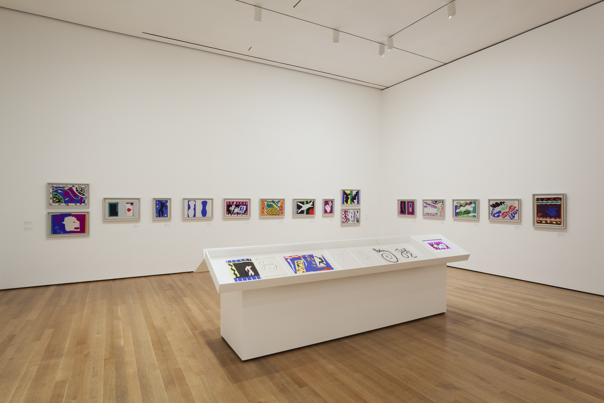 Installation view of the exhibition "Henri Matisse The CutOuts" MoMA