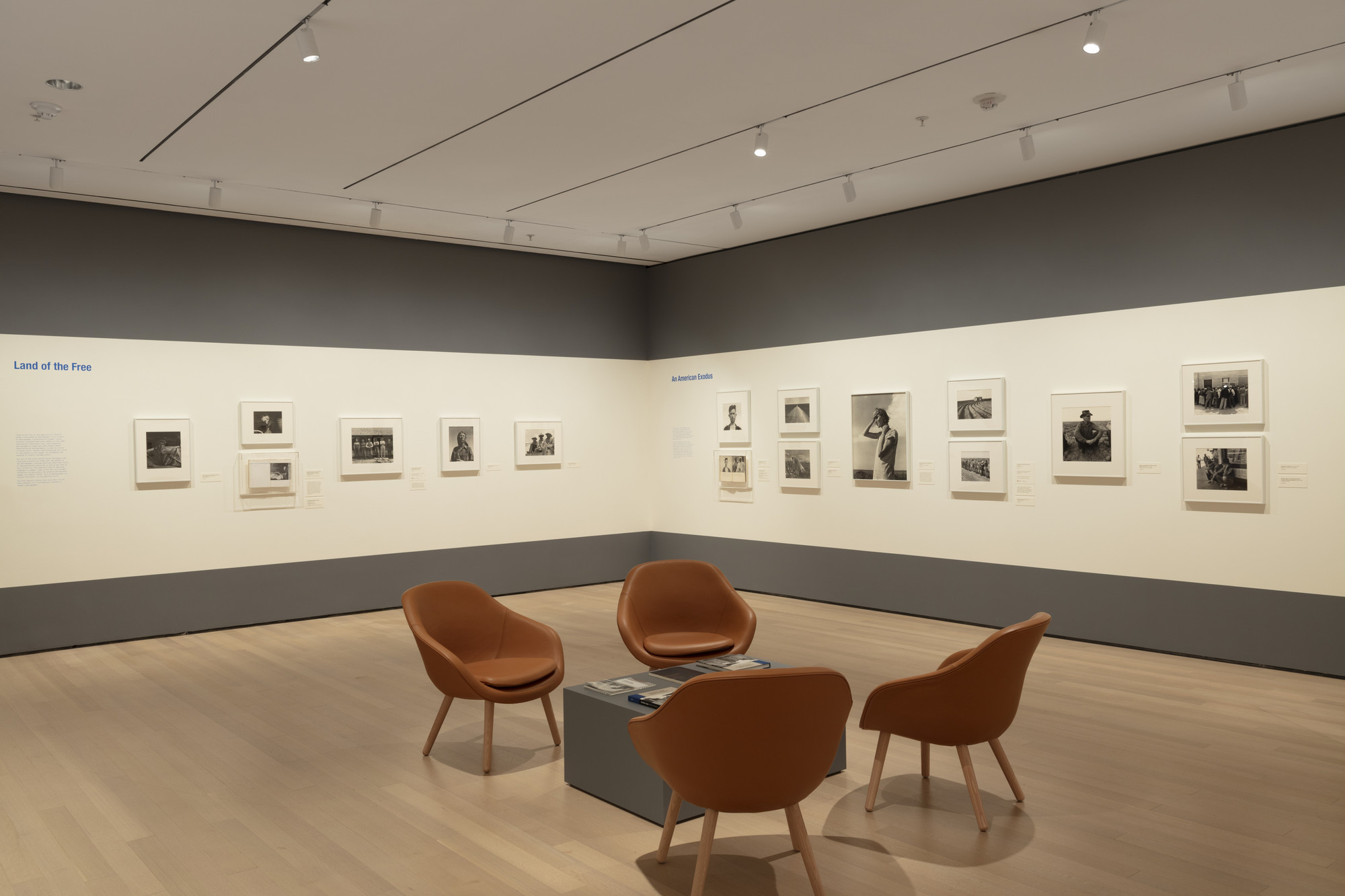 Installation view of the exhibition "Dorothea Lange Words & Pictures