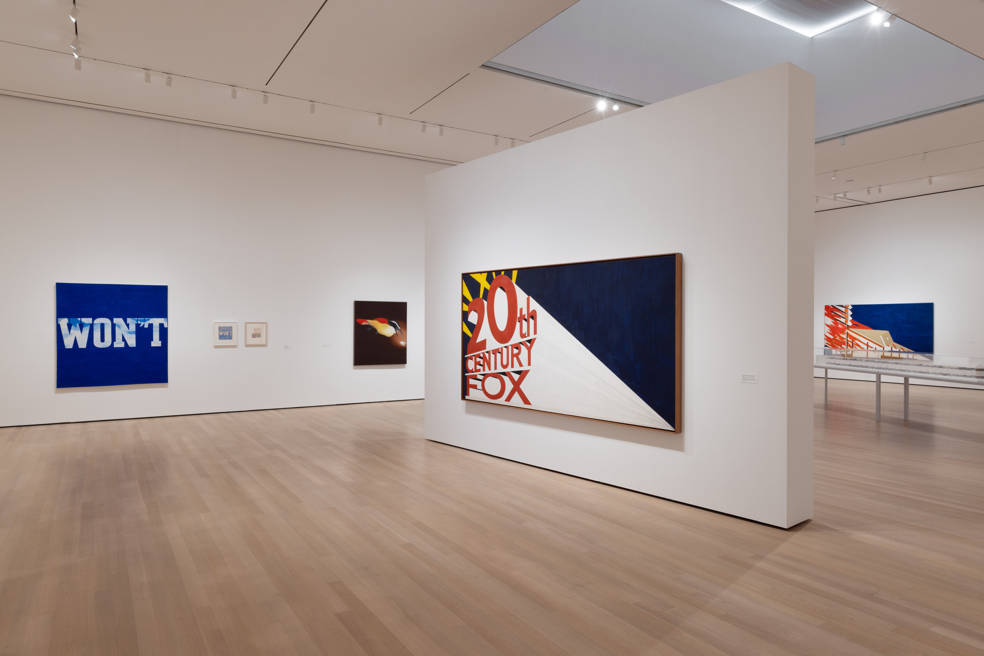 Installation view of the exhibition “ED RUSCHA / NOW THEN" MoMA