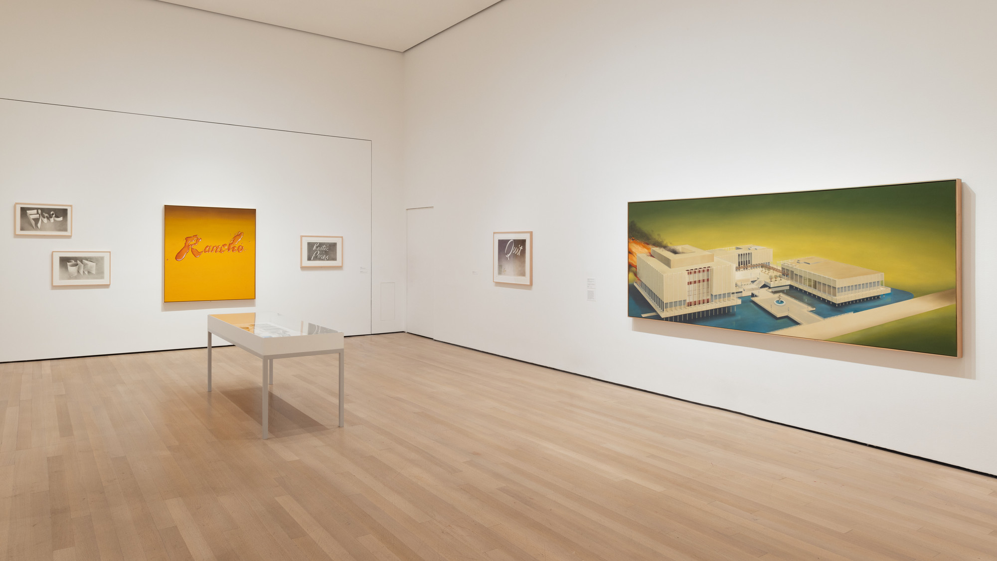 Installation view of the exhibition “ED RUSCHA / NOW THEN